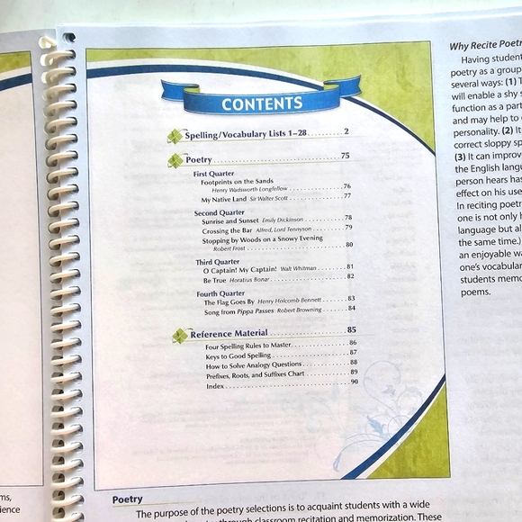 Abeka Vocabulary, Spelling & Poetry II Teacher's Key, Sixth Edition, Grade 8 - Picture 5 of 6